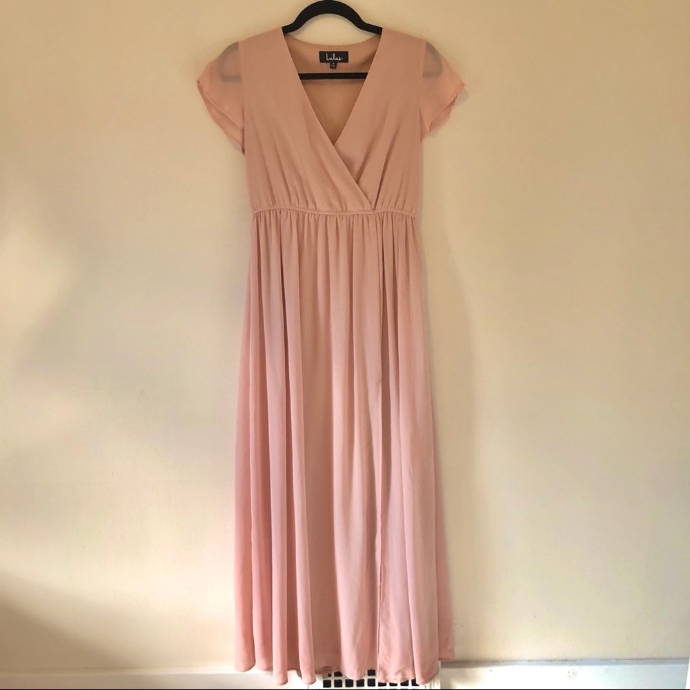 Bridesmaid dress - dusty pink blush maxi dress